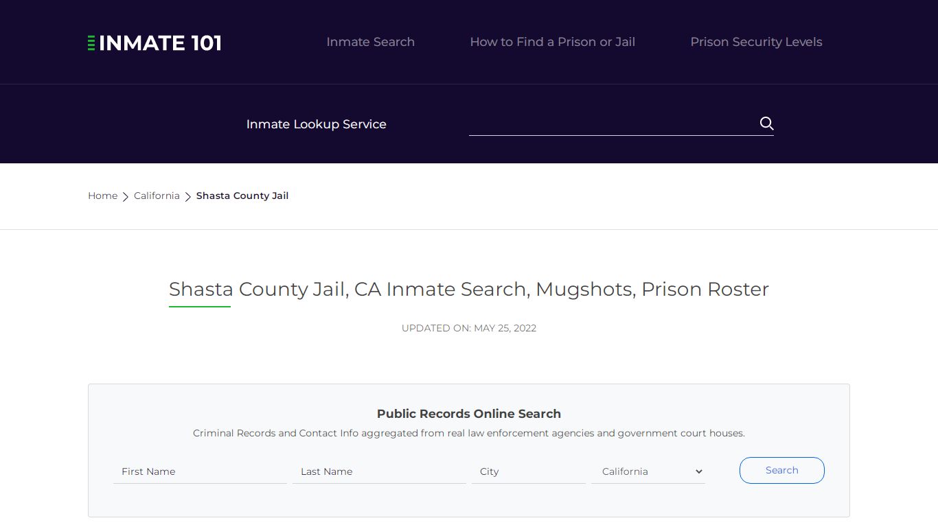 Shasta County Jail, CA Inmate Search, Mugshots, Prison Roster